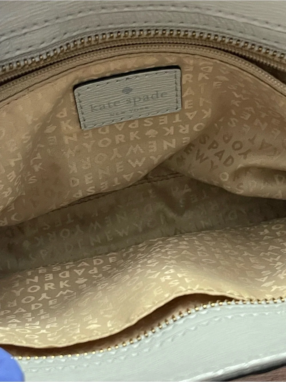 Kate Spade Hancock Park Gray Patent Angelica Crossbody Bag